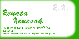 renata nemcsok business card